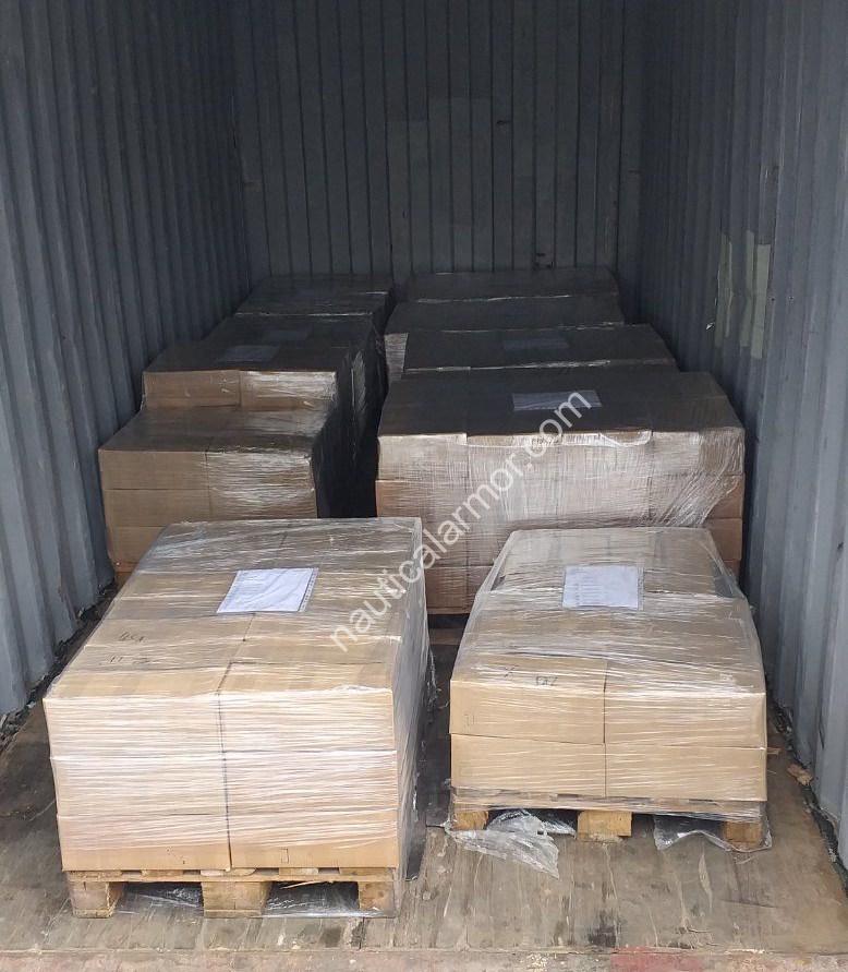Nautical Armor - nine pallets of sacrificial anodes loaded for US shipment in neutral packaging by client request.