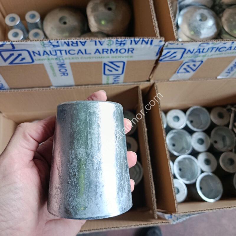 • Nautical Armor product proof from packing day. A clear view of one of the zinc anode types in the weekly flow.