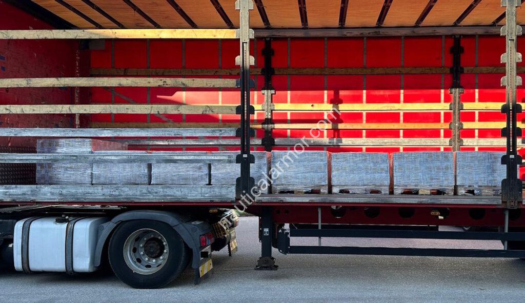 Nautical Armor pallets of boxed sacrificial anodes loaded on a truck for shipment.
